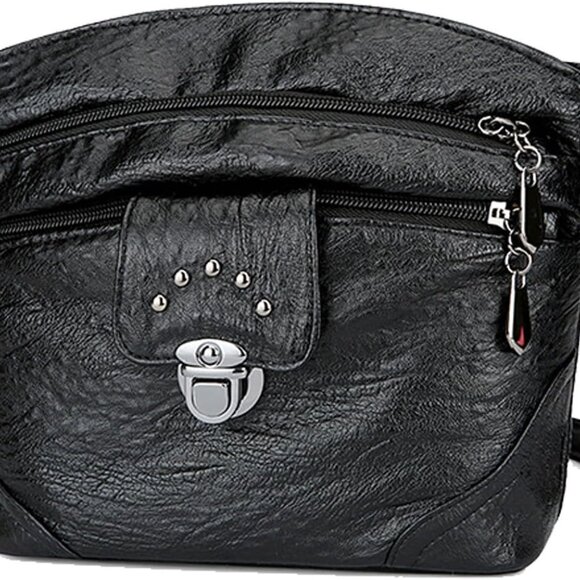 Small Crossbody Purse Faux Leather Adjustable Strap Multi-pocket For Women - Picture 1 of 8